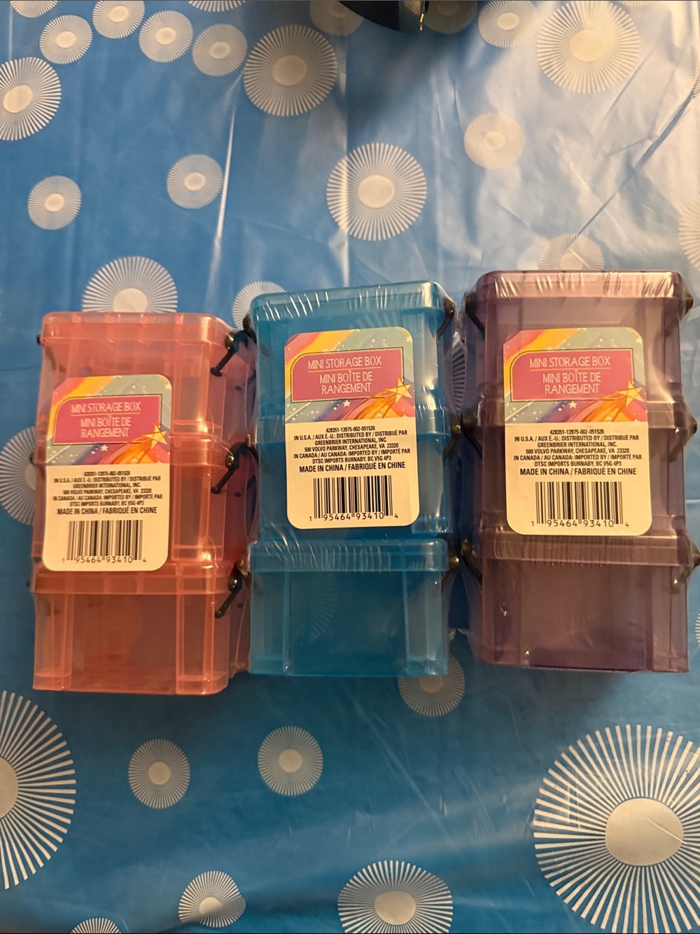 Mini Storage Box Set - Pink, Blue, Purple